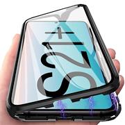 Metall Case für Samsung Galaxy S21 Plus Hülle | Cover mit eingebautem Magnet Rückseite und Vorderseite aus Glas