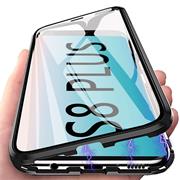 Metall Case für Samsung Galaxy S8 Plus Hülle | Cover mit eingebautem Magnet Rückseite und Vorderseite aus Glas