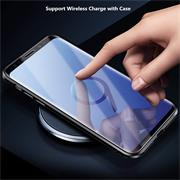 Metall Case für Samsung Galaxy S9 Hülle | Cover mit eingebautem Magnet Rückseite und Vorderseite aus Glas