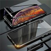 Metall Case für Apple iPhone X / XS Hülle | Cover mit eingebautem Magnet Backcover aus Glas