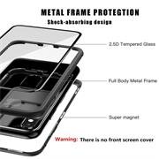 Metall Case für Apple iPhone XR Hülle | Cover mit eingebautem Magnet Backcover aus Glas