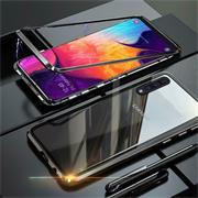 Metall Case für Samsung Galaxy A70 / A70s Hülle | Cover mit eingebautem Magnet Backcover aus Glas