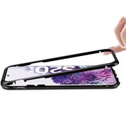 Metall Case für Samsung Galaxy S20 FE Hülle | Cover mit eingebautem Magnet Backcover aus Glas