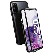 Metall Case für Samsung Galaxy S20 FE Hülle | Cover mit eingebautem Magnet Backcover aus Glas
