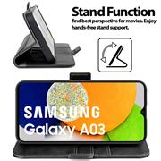 Handyhülle für Samsung Galaxy A03 Hülle Flip Case mit Kartenfächer Premium Schutzhülle