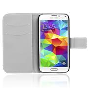 Motiv Klapphülle für Samsung Galaxy S5 Mini buntes Wallet Schutzhülle