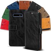 Retro Tasche für Samsung Galaxy S10 Plus Hülle Wallet Case Handyhülle Vintage Slim Cover