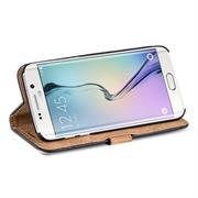 Retro Tasche für Samsung Galaxy S6 Edge Hülle Wallet Case Handyhülle Vintage Slim Cover