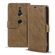 Retro Tasche für Sony Xperia XZ2 Hülle Wallet Case Handyhülle Vintage Slim Cover