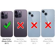Shell Flip Case für Apple iPhone 14 Pro Hülle Handy Tasche mit Kartenfach Premium Schutzhülle