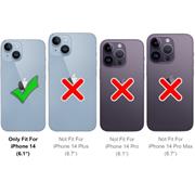 Shell Flip Case für Apple iPhone 14 Hülle Handy Tasche mit Kartenfach Premium Schutzhülle