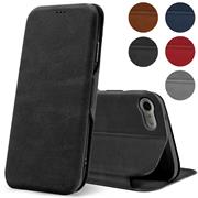 Shell Flip Case für Apple iPhone 7 / 8 / SE 2020/2022 Hülle Handy Tasche mit Kartenfach Premium Schutzhülle