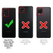 Shell Flip Case für Samsung Galaxy A22 4G / M22 / M32 Hülle Handy Tasche mit Kartenfach Premium Schutzhülle