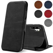 Shell Flip Case für Samsung Galaxy Note 10 Plus Hülle Handy Tasche mit Kartenfach Premium Schutzhülle