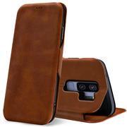 Shell Flip Case für Samsung Galaxy S9 Plus Hülle Handy Tasche mit Kartenfach Premium Schutzhülle