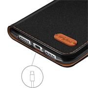 Handy Tasche für Apple iPhone XR Hülle Wallet Jeans Case Schutzhülle