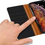 Handy Tasche für Apple iPhone XS Max Hülle Wallet Jeans Case Schutzhülle