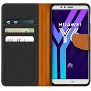 Handy Tasche für Huawei Y6 2018 Hülle Wallet Jeans Case Schutzhülle