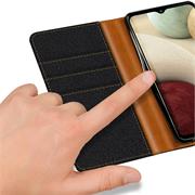 Handy Tasche für Samsung Galaxy A12 / M12 Hülle Wallet Jeans Case Schutzhülle