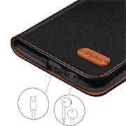 Handy Tasche für Samsung Galaxy A6 Plus Hülle Wallet Jeans Case Schutzhülle