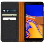 Handy Tasche für Samsung Galaxy J4 Plus Hülle Wallet Jeans Case Schutzhülle