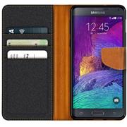 Handy Tasche für Samsung Galaxy Note 4 Hülle Wallet Jeans Case Schutzhülle