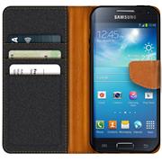 Handy Tasche für Samsung Galaxy S4 Mini Hülle Wallet Jeans Case Schutzhülle