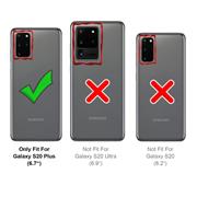 Handykette Grau + Hülle für Samsung Galaxy S20 Plus Schutzhülle mit Trage Band Kordel Schnur Case zum umhängen