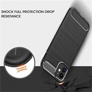 TPU Hülle für Apple iPhone 12 Mini Handy Schutzhülle Carbon Optik Schutz Case