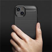 TPU Hülle für Apple iPhone 14 Handy Schutzhülle Carbon Optik Schutz Case