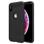 TPU Hülle für Apple iPhone X / XS Handy Schutzhülle Carbon Optik Schutz Case