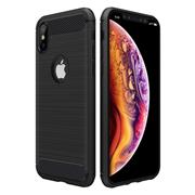 TPU Hülle für Apple iPhone XS Max Handy Schutzhülle Carbon Optik Schutz Case