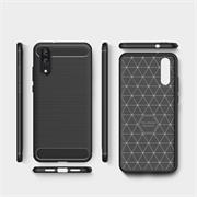 TPU Hülle für Huawei P20 Handy Schutzhülle Carbon Optik Schutz Case