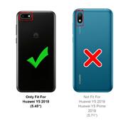 TPU Hülle für Huawei Y5 2018 Handy Schutzhülle Carbon Optik Schutz Case