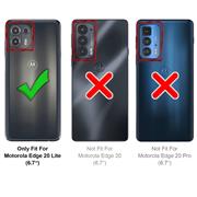 TPU Hülle für Motorola Edge 20 Lite Handy Schutzhülle Carbon Optik Schutz Case