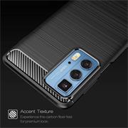 TPU Hülle für Motorola Edge 20 Pro Handy Schutzhülle Carbon Optik Schutz Case