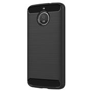 TPU Hülle für Motorola Moto E4 Plus Handy Schutzhülle Carbon Optik Schutz Case