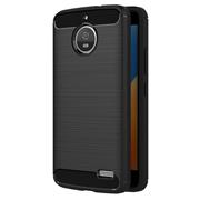 TPU Hülle für Motorola Moto E4 Handy Schutzhülle Carbon Optik Schutz Case