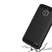 TPU Hülle für Motorola Moto E4 Handy Schutzhülle Carbon Optik Schutz Case