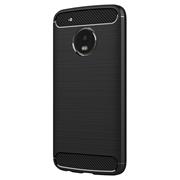 TPU Hülle für Motorola Moto G5 Plus Handy Schutzhülle Carbon Optik Schutz Case