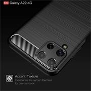 TPU Hülle für Samsung Galaxy A22 4G / M22 Handy Schutzhülle Carbon Optik Schutz Case