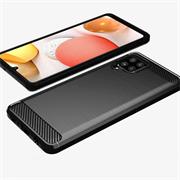 TPU Hülle für Samsung Galaxy A42 5G Handy Schutzhülle Carbon Optik Schutz Case