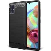TPU Hülle für Samsung Galaxy A51 Handy Schutzhülle Carbon Optik Schutz Case