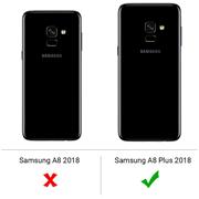 TPU Hülle für Samsung Galaxy A8 Plus Handy Schutzhülle Carbon Optik Schutz Case