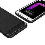 TPU Hülle für Samsung Galaxy J7 2016 Handy Schutzhülle Carbon Optik Schutz Case