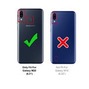 TPU Hülle für Samsung Galaxy M20 Handy Schutzhülle Carbon Optik Schutz Case