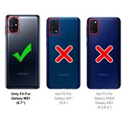 TPU Hülle für Samsung Galaxy M51 Handy Schutzhülle Carbon Optik Schutz Case