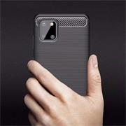TPU Hülle für Samsung Galaxy Note 10 Lite Handy Schutzhülle Carbon Optik Schutz Case