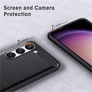 TPU Hülle für Samsung Galaxy S23 Plus Handy Schutzhülle Carbon Optik Schutz Case