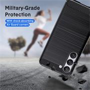 TPU Hülle für Samsung Galaxy S23 Plus Handy Schutzhülle Carbon Optik Schutz Case
